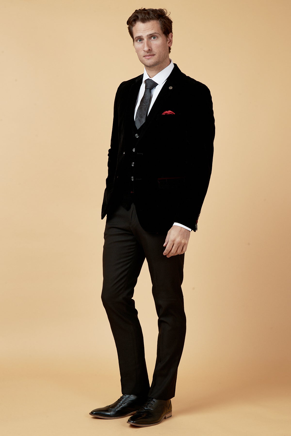 HUDSON Black Velvet Blazer for Women - Elegant Formal Jacket for Evening Parties, Weddings & Special Occasions