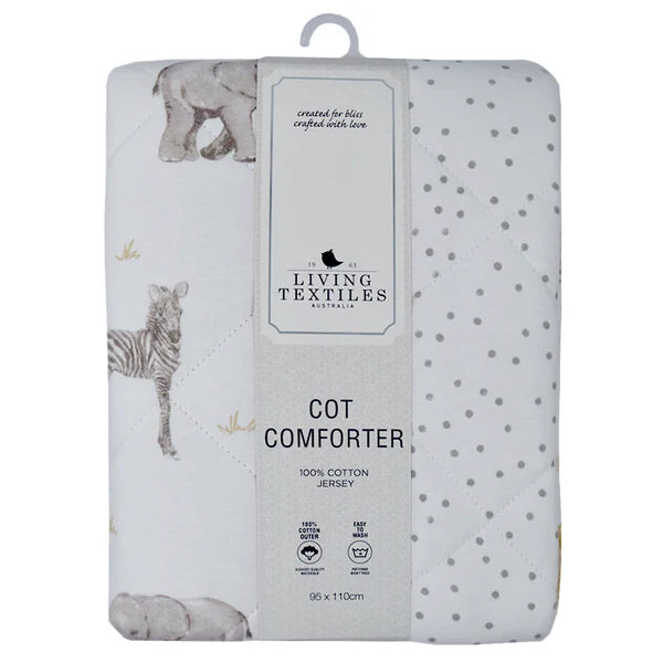 Savanna Babies Quilted Cot Comforter - Soft & Cozy Nursery Bedding for Baby Cribs - Perfect for Newborns, Infants & Toddlers - Ideal for Daycare, Home Nursery & Travel