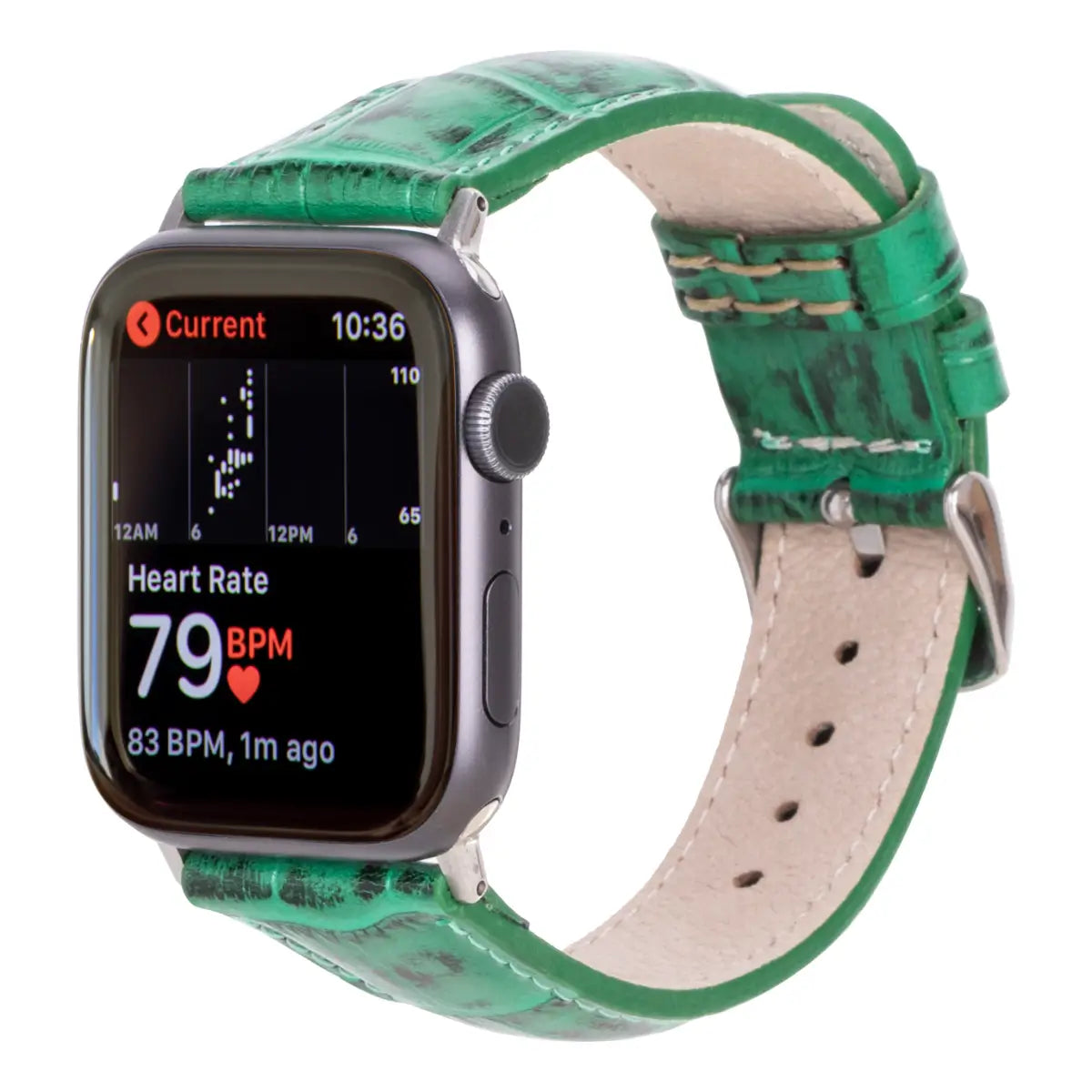 Premium Green Crocodile Pattern Leather Apple Watch Band - Stylish & Durable Replacement Strap for Apple Watch Series 1-9 - Perfect for Business, Casual & Outdoor Activities