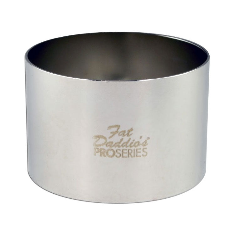 Fat Daddio's SSRD 3020 3x2 Inch Round Stainless Steel Pastry Baking Ring - Perfect for Cakes, Tarts & Desserts | Commercial & Home Baking