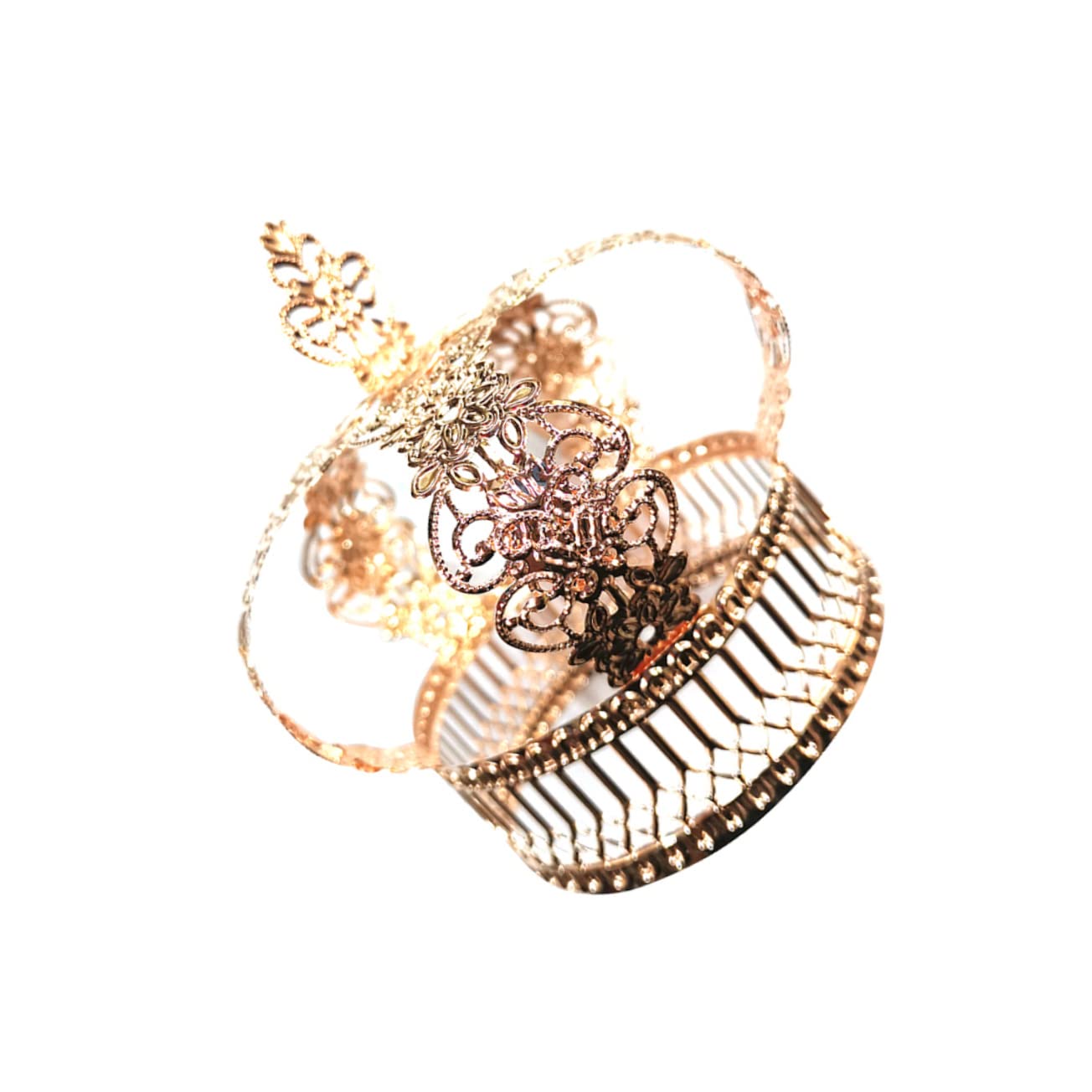 OSALADI Gold Crown Cake Topper - Elegant Metal Cake Decor for Birthday & Christmas Celebrations - Perfect for Royal-Themed Parties, Wedding Cakes, and Special Occasion Desserts