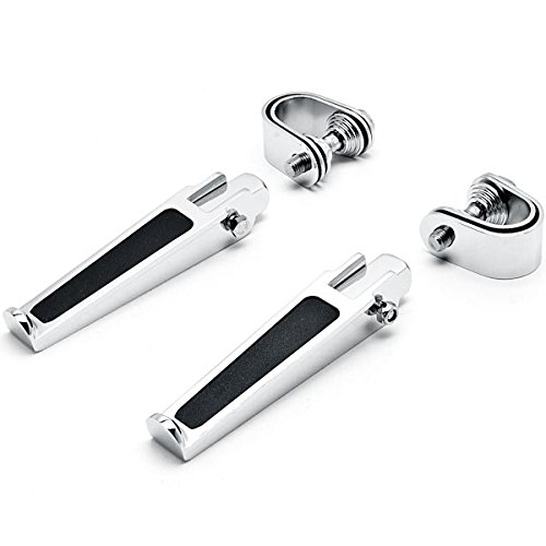 Krator Chrome Anti-Vibration Foot Pegs for Honda VTX 1800 - Durable Engine Guards for Smooth Rides