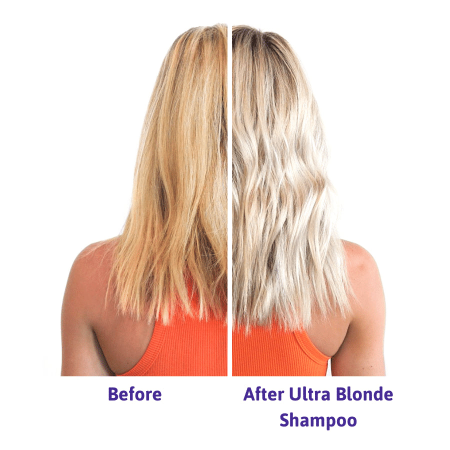 Muvo Ultra Blonde Shampoo for Platinum & Highlighted Hair - Purple Toning Shampoo to Neutralize Brassiness & Brighten Blonde Hair - Perfect for Daily Use & Salon-Quality Results at Home