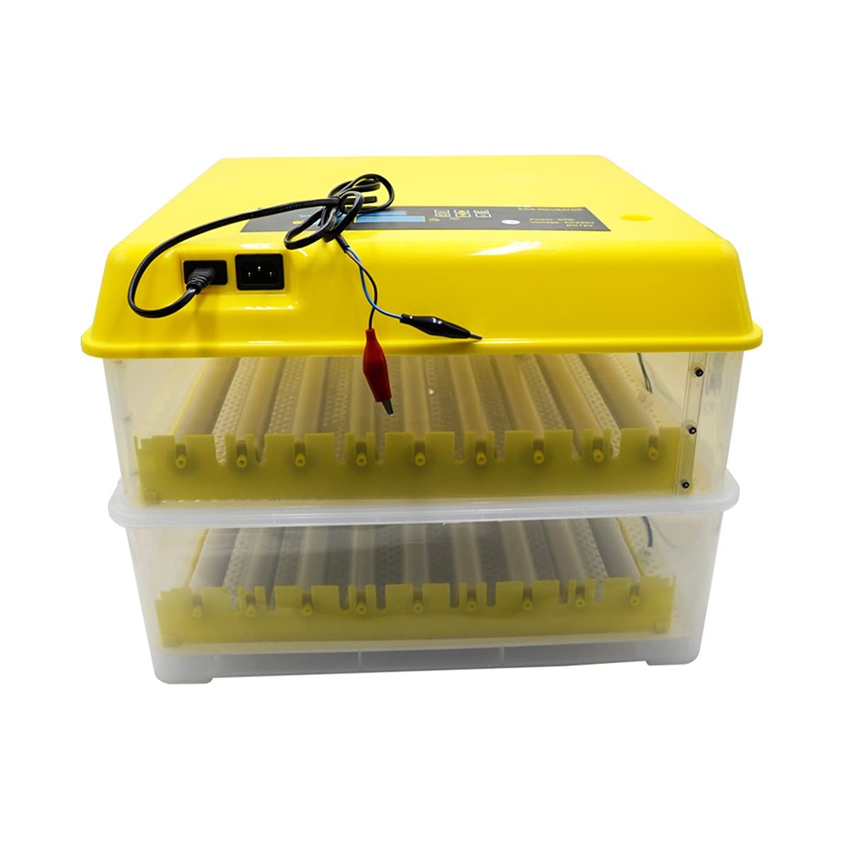 YAWEDA 112 Digital Egg Incubator - Automatic Turning, Temperature & Humidity Control for Hatching Chicken, Duck, Goose & Quail Eggs - Dual Power Supply (Yellow) | Perfect for Home Poultry Farming, Classroom Science Projects & Backyard Bird Breeding