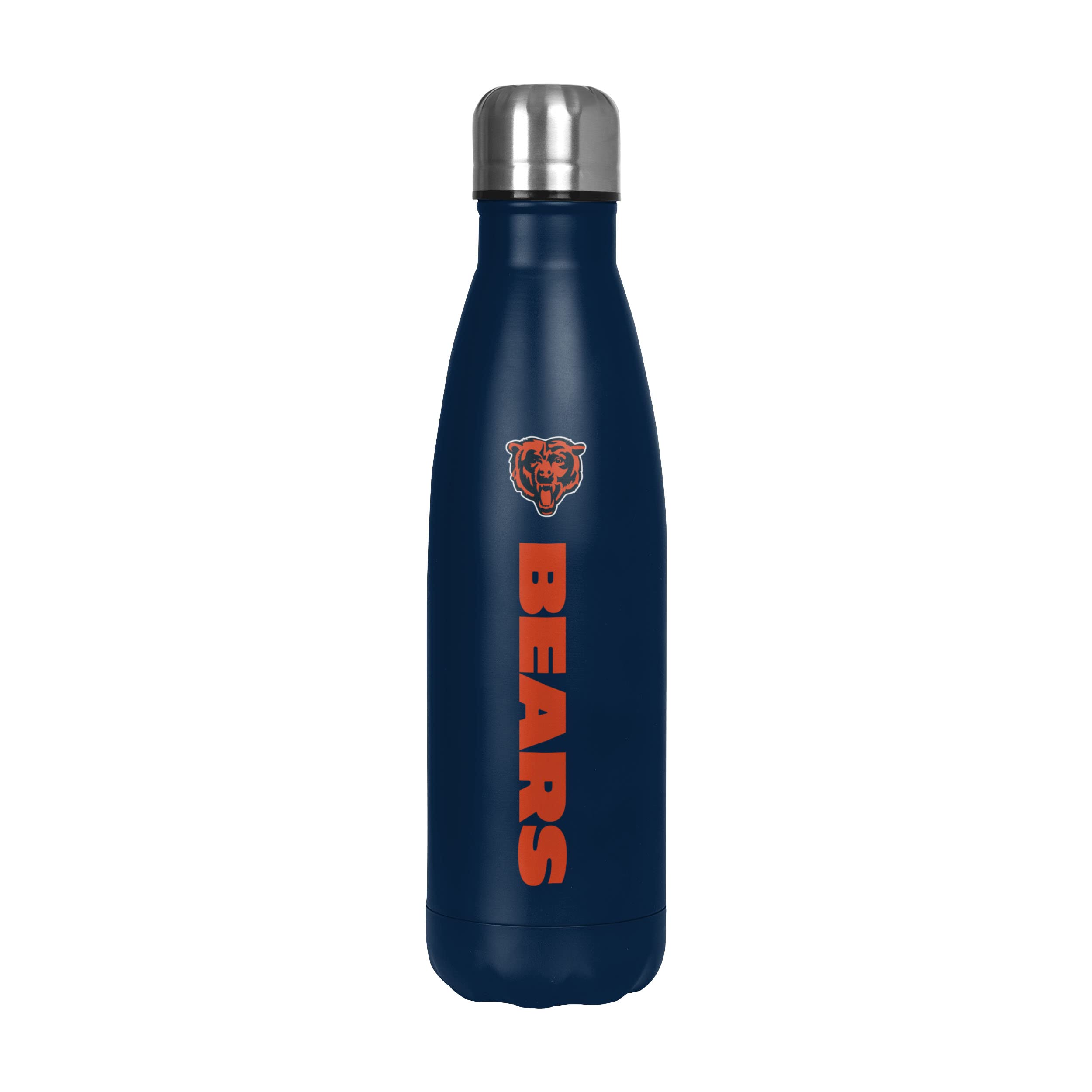 FOCO NFL Team Logo Wordmark Chill Water Bottle - 32oz Insulated Stainless Steel Water Bottle for Men & Women - Perfect for Football Games, Gym, Workouts & Outdoor Activities