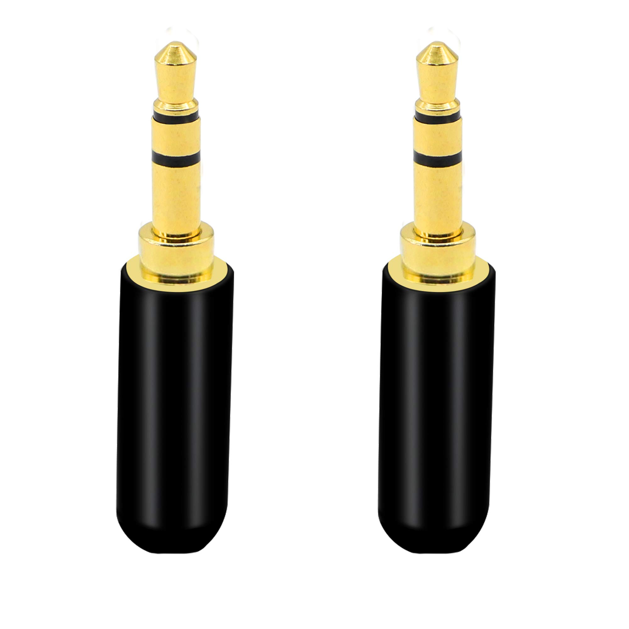 PNGKNYOCN 3.5mm Audio Jack Plug - Gold Plated Stereo Headphone Connector for DIY Repair & Replacement (2-Pack) | Perfect for Fixing Headphones, Speakers & Audio Devices