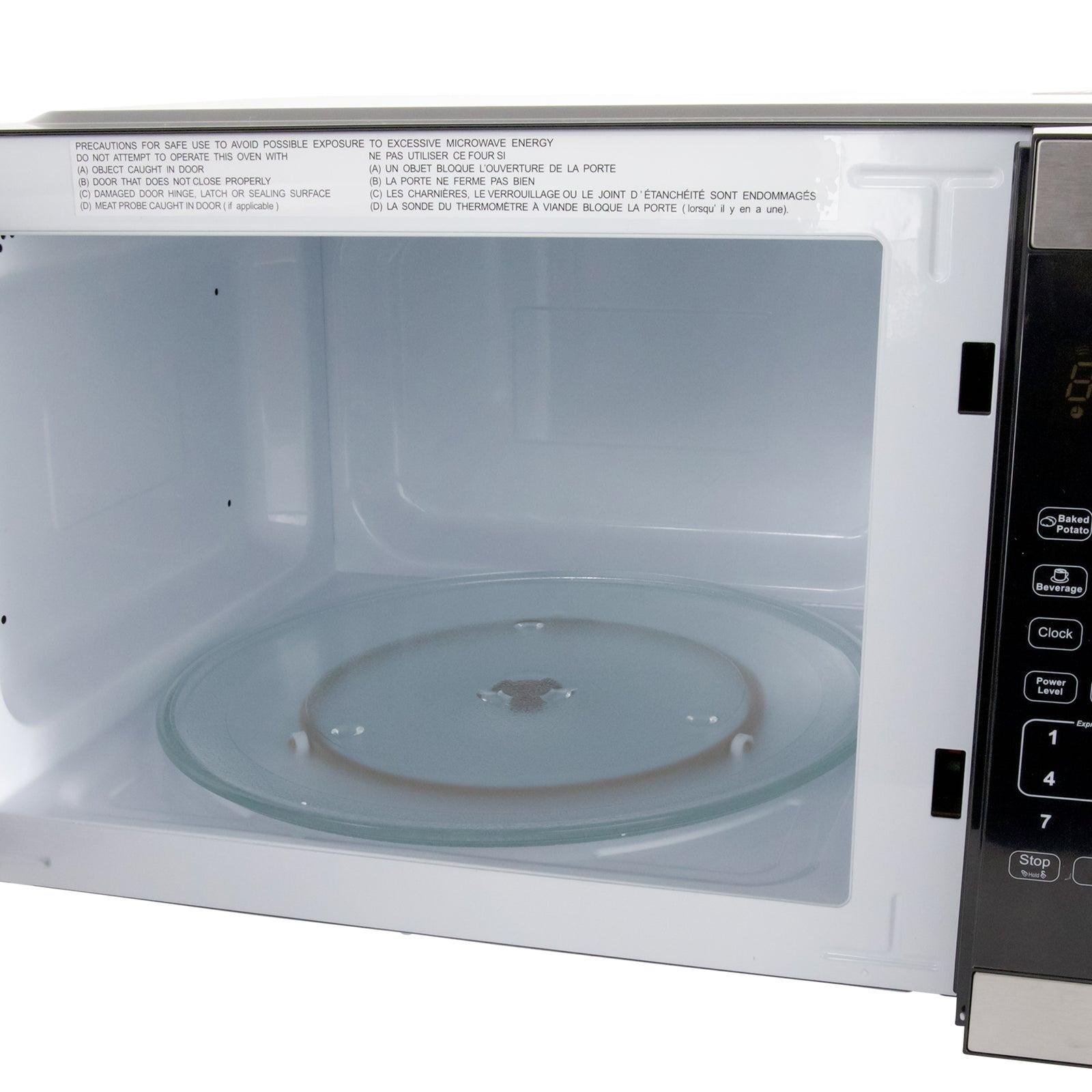 Avanti MT150V3S 1.5 Cu. Ft. Stainless Steel Countertop Microwave Oven - Compact Space-Saving Design for Small Kitchen, Dorm Room or Office