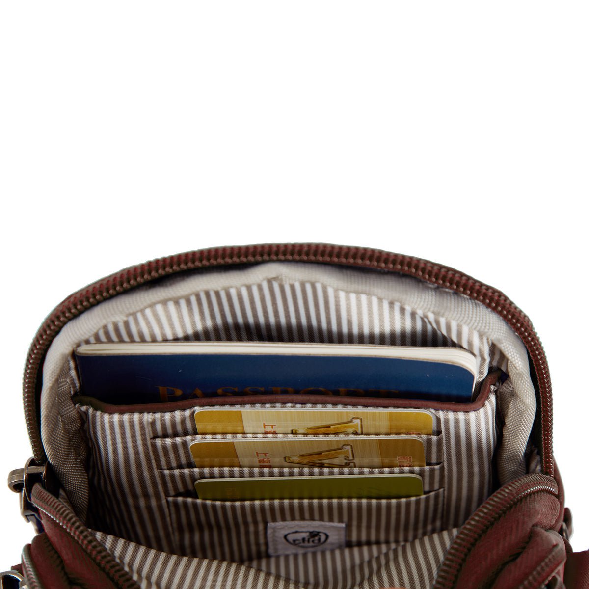Travelon Anti-Theft Boho Crossbody Bag with 2 Compartments for Phone & Essentials - Geo Paprika Print - Perfect for Travel, Shopping & Daily Use