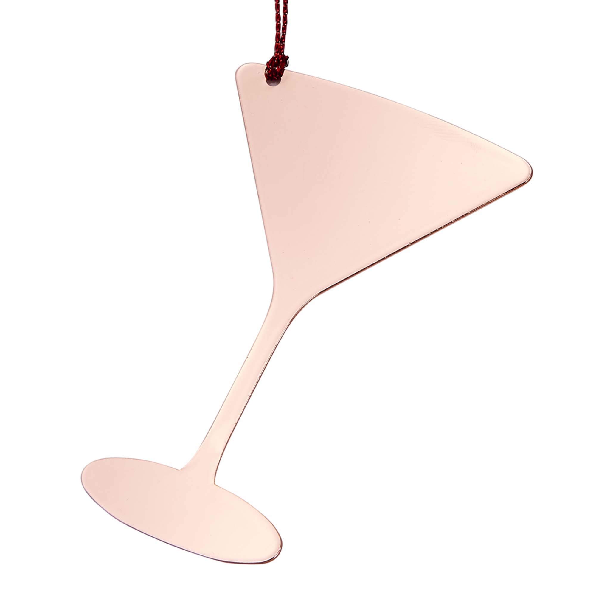 Elegant Rose Gold Martini Glass Ornament - Perfect for Christmas Tree Decor, Cocktail Party Favors & Home Bar Accessories