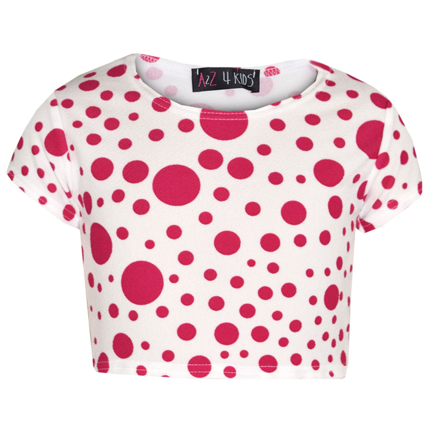 Girls' Pink Polka Dot Print Crop Top & Legging Midi Skater Dress Set for Kids Age 7-13 Years | Cute Casual Outfit for School, Parties & Playdates