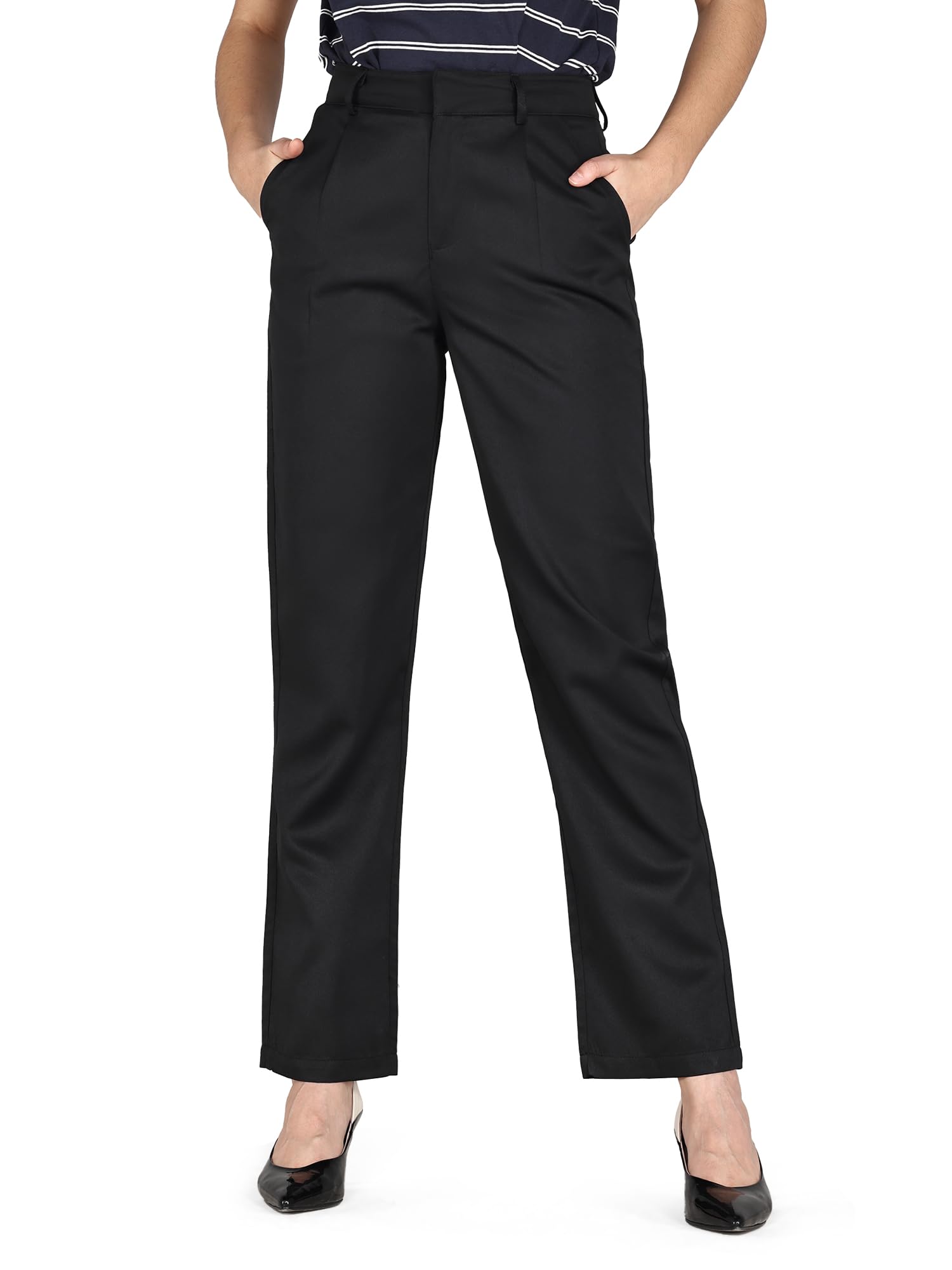 Professional Women's Dress Pants Set - Office Work Trousers - 2-Piece Straight Leg Pants for Business Attire | Perfect for Corporate Meetings, Office Wear & Formal Occasions