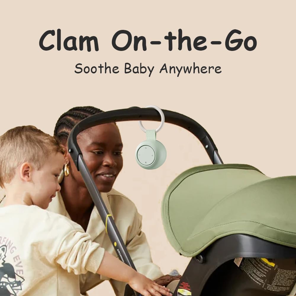 Portable White Noise Machine for Baby - 16 Soothing Sounds with Timer & Memory Function | Sleep Soother for Stroller, Car Seat & Travel | Perfect Baby Registry Gift (Mint Green) | Ideal for Nursery, Bedtime & On-the-Go Parenting