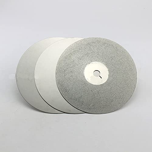 3PCS 6-Inch Diamond Coated Lapping Discs - 240/600/3000 Grit Flat Lap Wheels for Jewelry, Glass, and Stone Polishing - Perfect for Gem Cutting, Metal Grinding & DIY Crafts