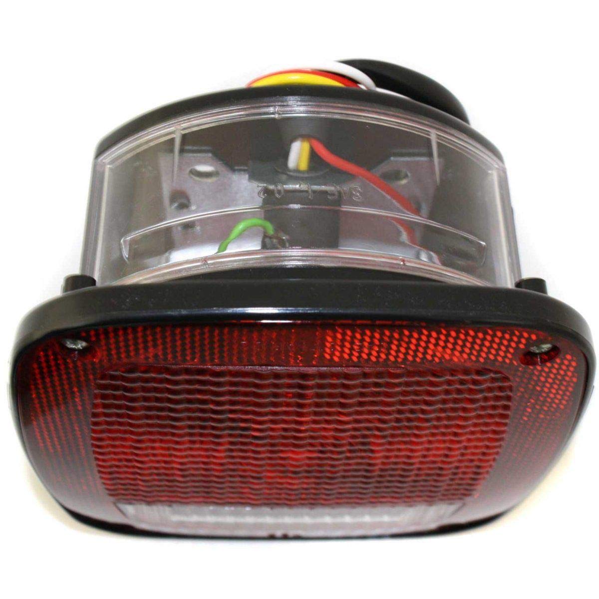 1976-1980 Jeep CJ5 Left Side Halogen Tail Light Assembly - Black Interior with Bulbs Included | Durable Replacement for Off-Road Adventures & Night Driving