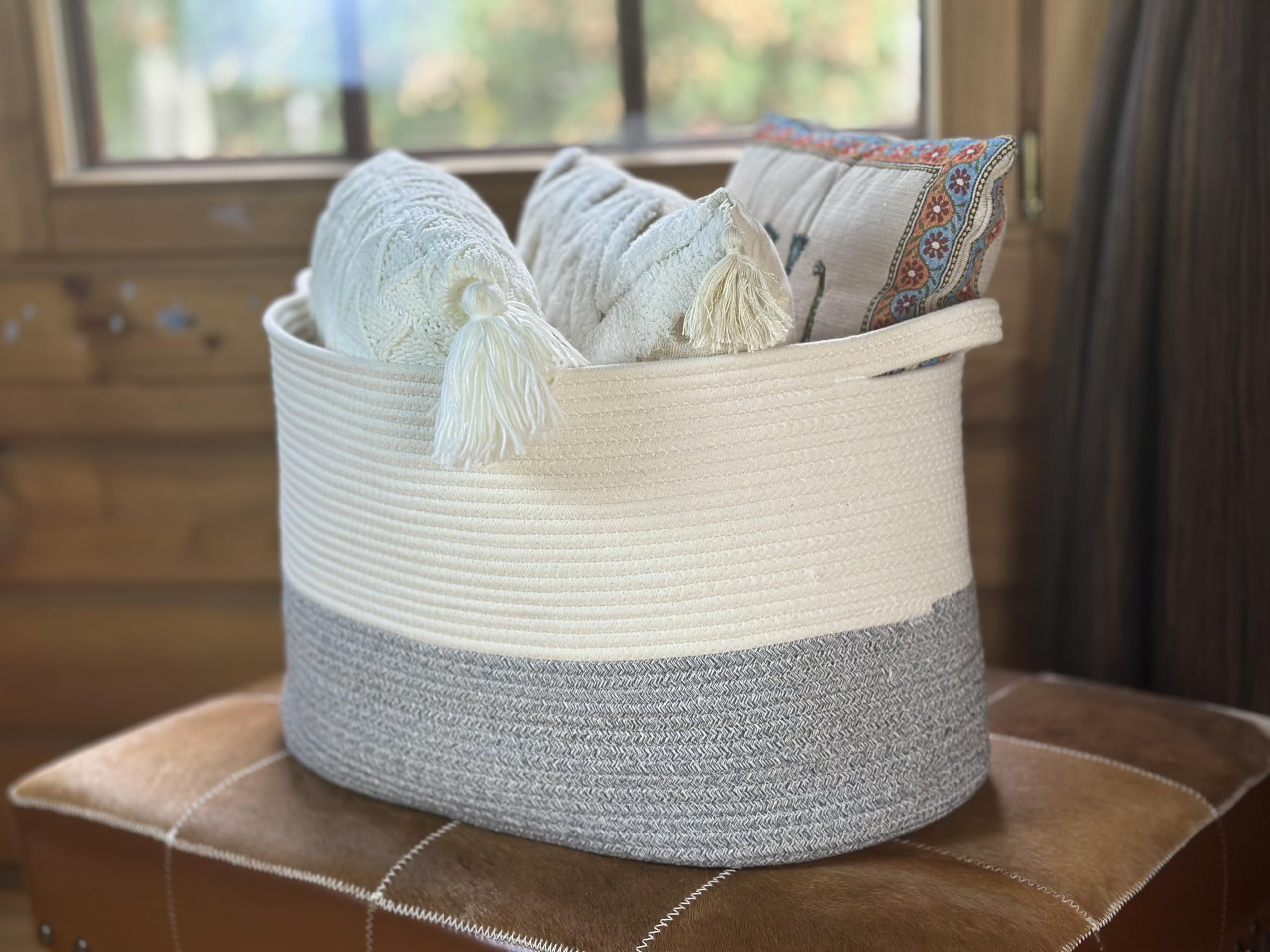 XXX Large Woven Rope Storage Basket (23