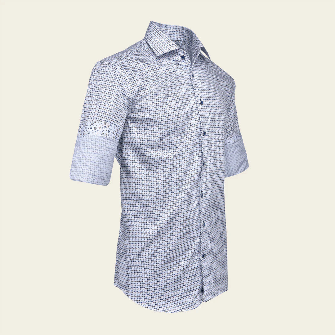 CMW848R Men's Casual Cotton Shirt - Stylish Multi-Pattern Button Down Shirt for Everyday Wear, Office & Outdoor Activities