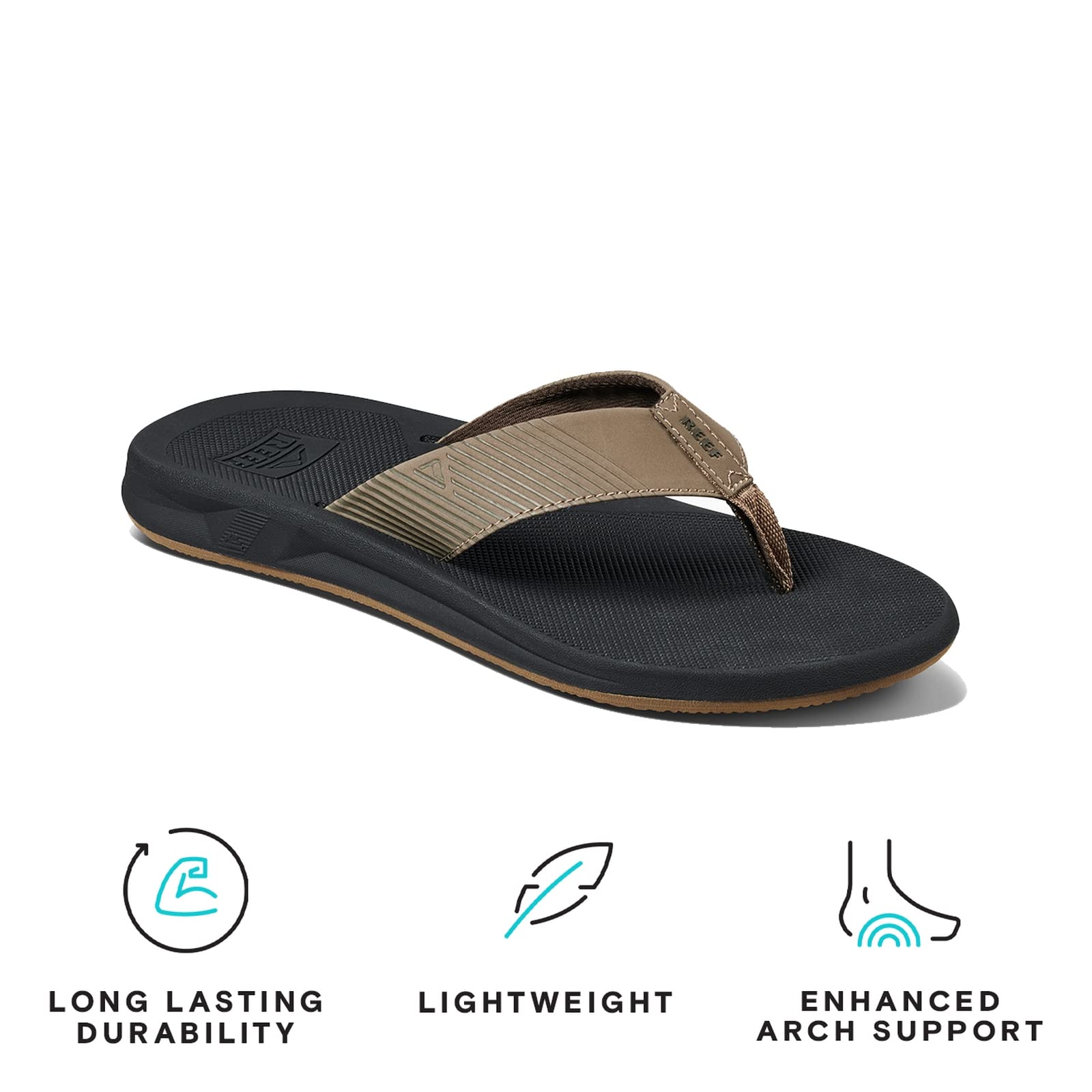 REEF Men's Phantom II Sandals - Comfortable & Durable Beach & Outdoor Flip Flops for Walking, Travel, and Summer Activities