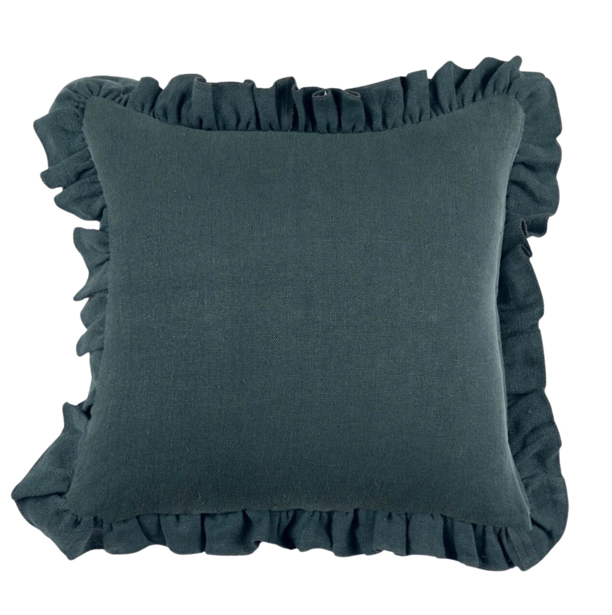 Anika Teal Linen Pillow Cover - Ready to Ship | Soft & Durable Home Decor for Living Room, Bedroom, or Sofa