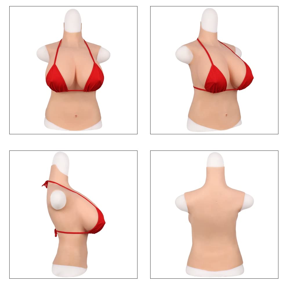 Premium Silicone Breast Forms for Crossdressers & Transgender - Natural Looking Half Body Fake Boobs for Drag Queen Costumes, Cosplay & Gender Affirmation - Soft, Comfortable & Realistic Prosthetics for Daily Wear & Special Occasions