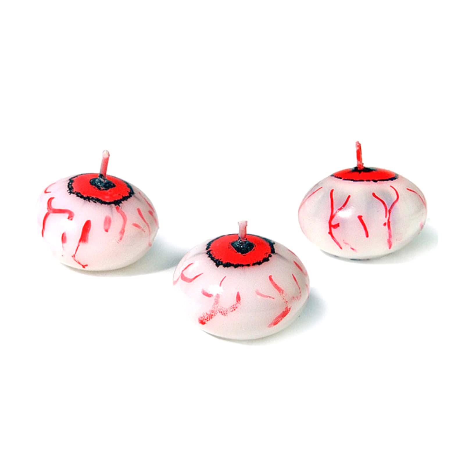 Spooky Halloween Eyeball Candles - Realistic Horror Decor for Home, Party & Garden - White Round Table Decoration Candles (Perfect for Haunted House Themes & Spooky Centerpieces)