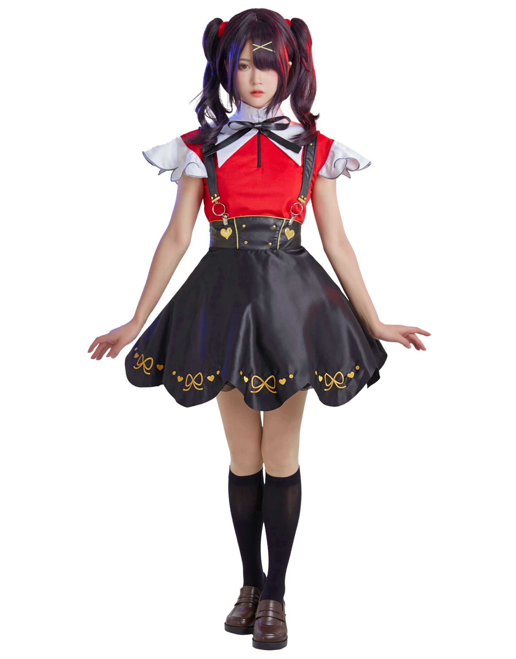 miccostumes Women's Kawaii Game Streamer Cosplay Costume - Suspender Skirt Set with Accessories for Anime Conventions, Halloween & Live Streaming