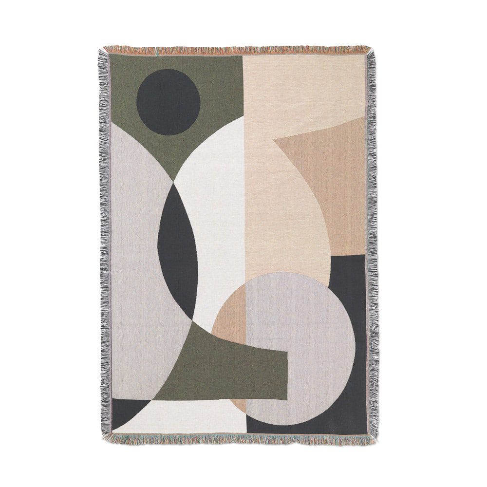 FERM LIVING Entire Wall Tapestry & Throw Blanket - Boho Chic Home Decor for Bedroom, Living Room & Dorm