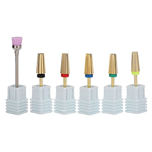 5-in-1 Nail Drill Bits Kit - Bilateral Rotation for Salon & Home Use