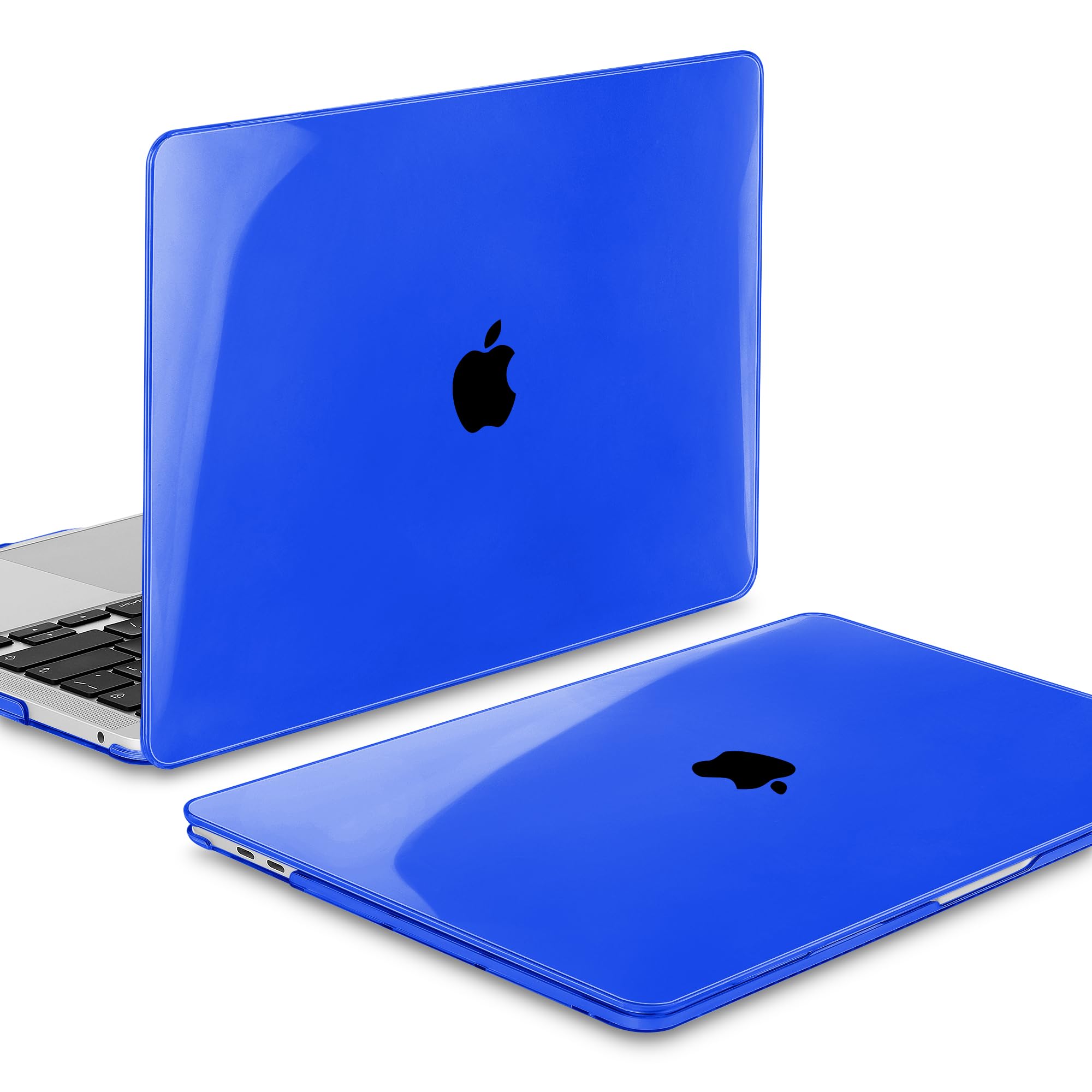 **Mektron Clear Hard Shell Case for MacBook Pro 13 inch (2020-2022 Models A2338 M2/M1 A2289 A2251) - Protective Cover with Touch Bar & Touch ID - A-Dark Blue - Perfect for Work, Travel & School**