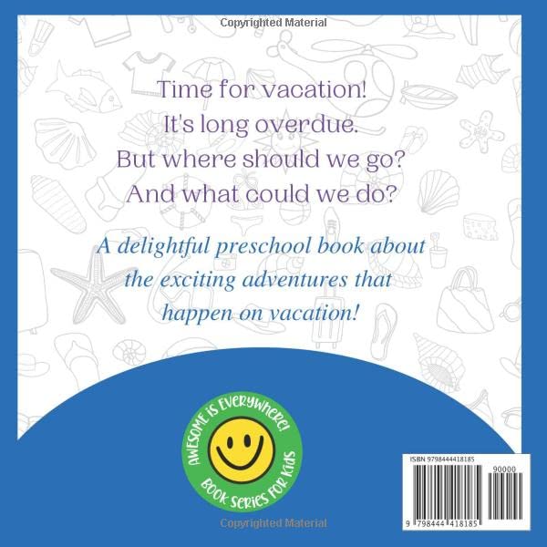 Kids Travel Book Ages 3-5 - Vacation Rhyming Preschool Book for Family Trips