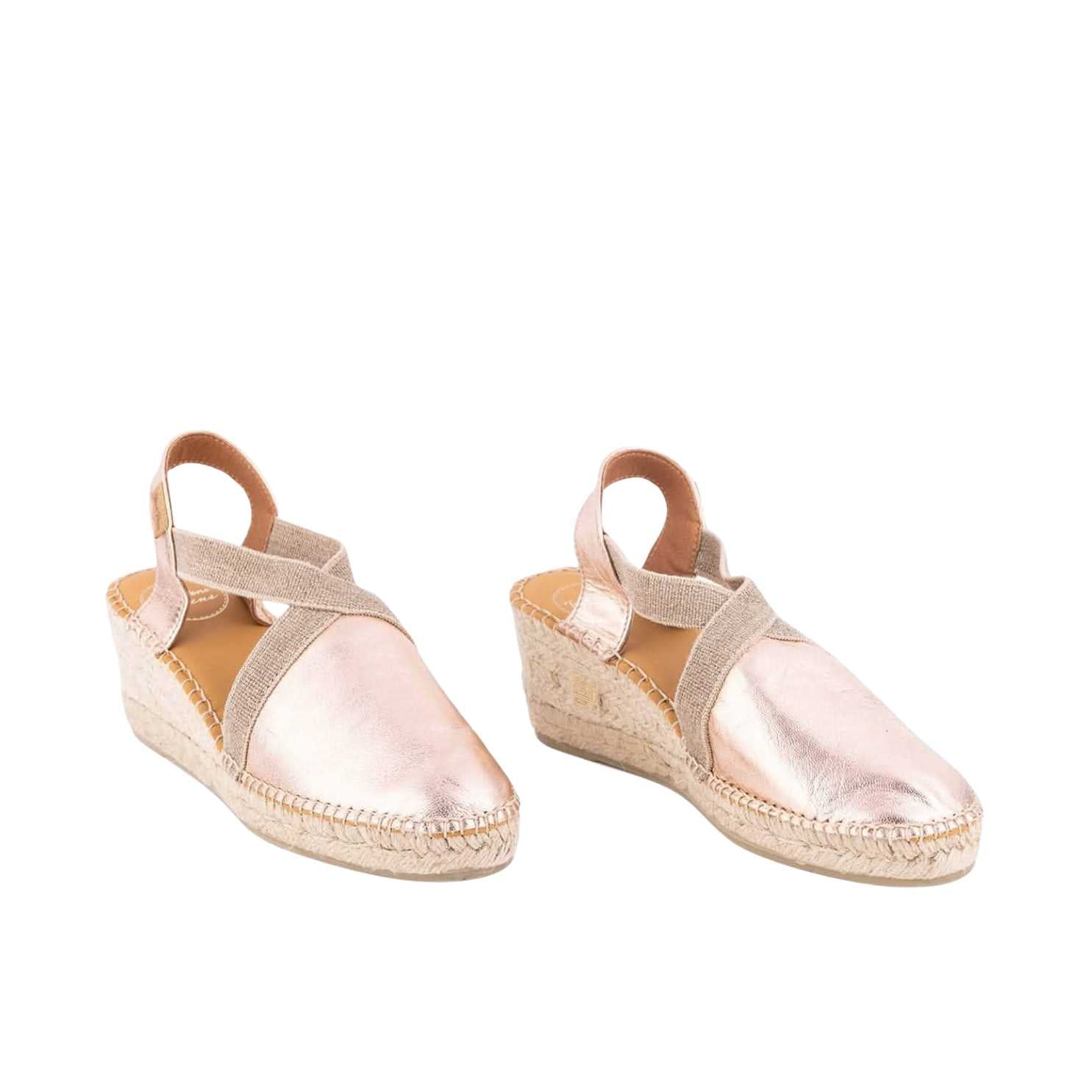 Women's Plain Leather Wedge Espadrilles - Comfortable Casual Summer Shoes for Beach, Vacation & Everyday Wear | Tossa
