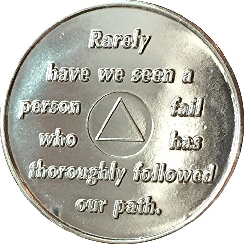 5 Year AA Founders Medallion - Titanium Nickel Plated Anniversary Chip for Alcoholics Anonymous Recovery Milestones | Perfect for AA Meetings, Sobriety Celebrations & Recovery Gifts