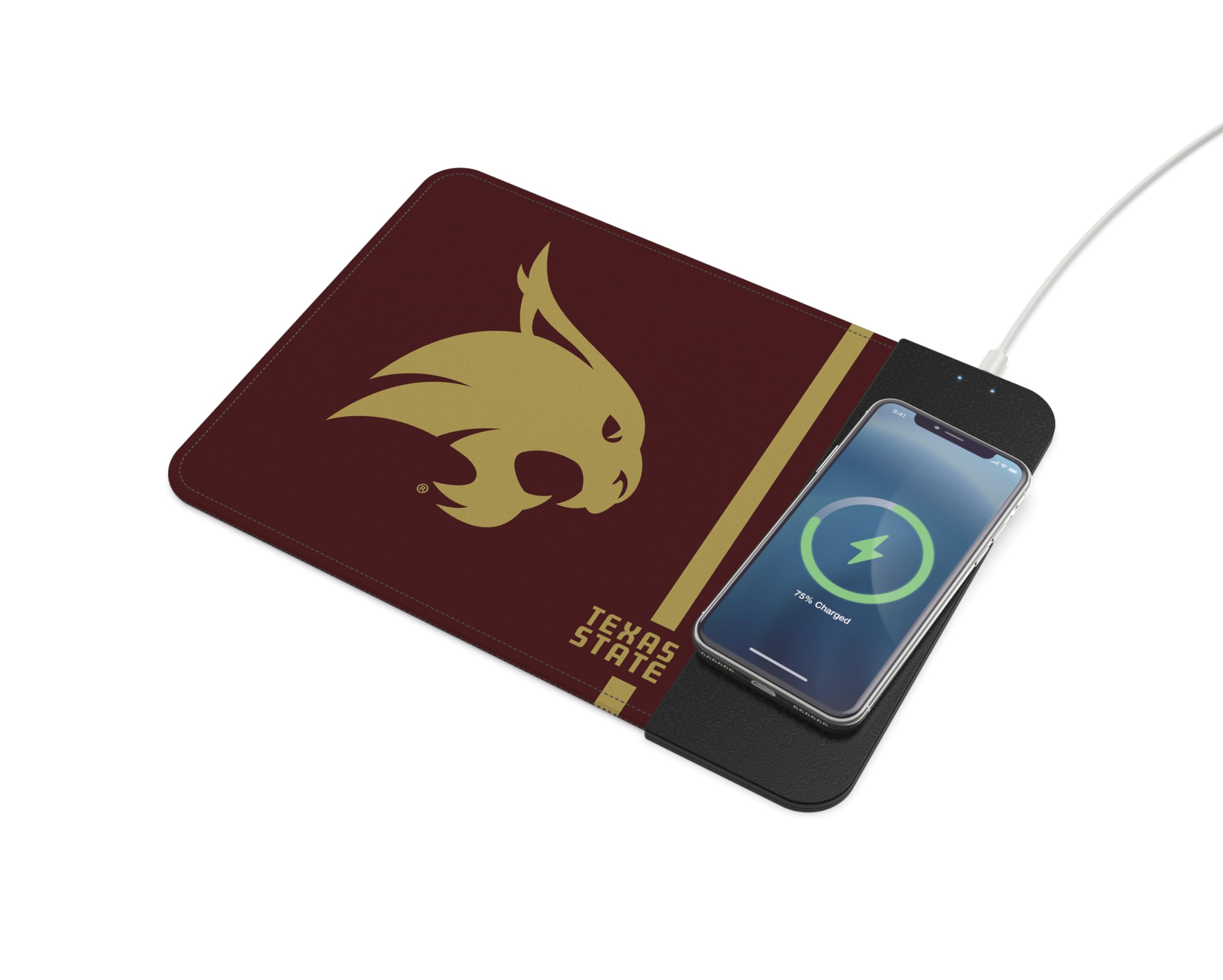 SOAR NCAA Wireless Charging Mouse Pad with Fast Qi Charging - Compatible with iPhone, Samsung, AirPods - Perfect for Gaming, Office & Home Workspace