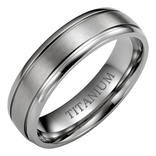 Willis Judd 7mm CZ Titanium Ring for Men - Black Finish with Velvet Gift Box - Perfect for Weddings, Engagements & Anniversary Gifts