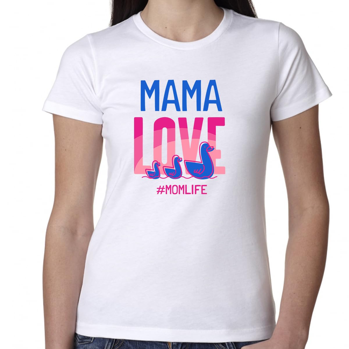 Blessed Mama Shirt - Cute Love Mom T-Shirt for Mothers Day Gift - Comfortable Cotton Tee for Women - Perfect for Family Photos, Church Events & Mother's Day Celebrations