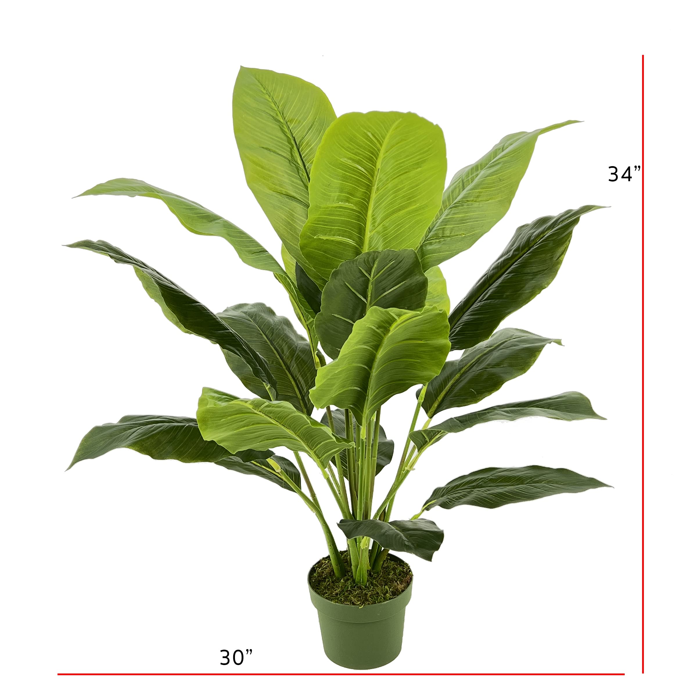 Realistic Faux Spathiphyllum Floor Plant - House of Silk Flowers - Perfect for Home Decor, Office, and Indoor Spaces