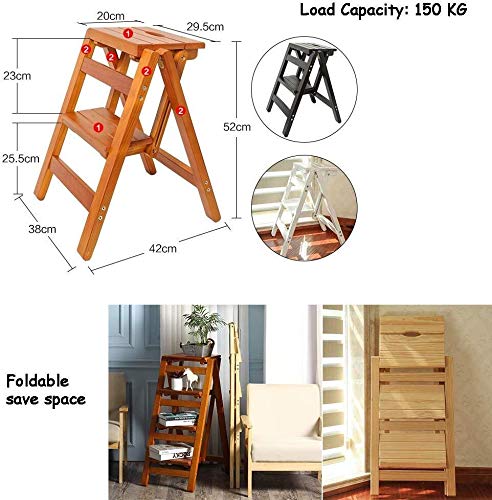 2-Step Folding Step Stool for Home, Non-Slip Wide Pedal Ladder Stool - Perfect for Kitchen, Bathroom, Closet & Garage Storage (Black)