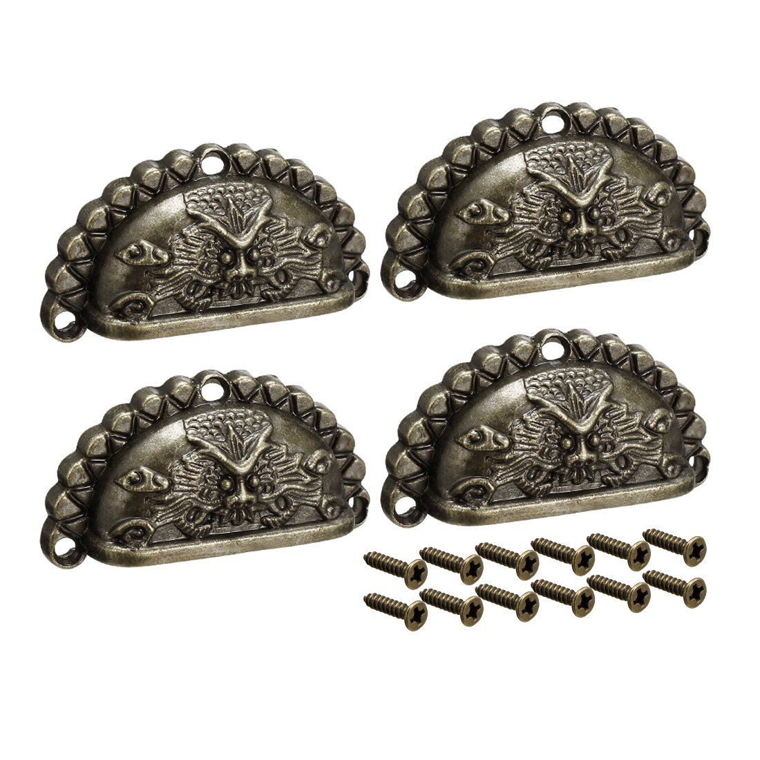 Bronze Zinc Alloy Cup Pulls for Cabinets - 10 Pack - Dresser & Kitchen Drawer Handles