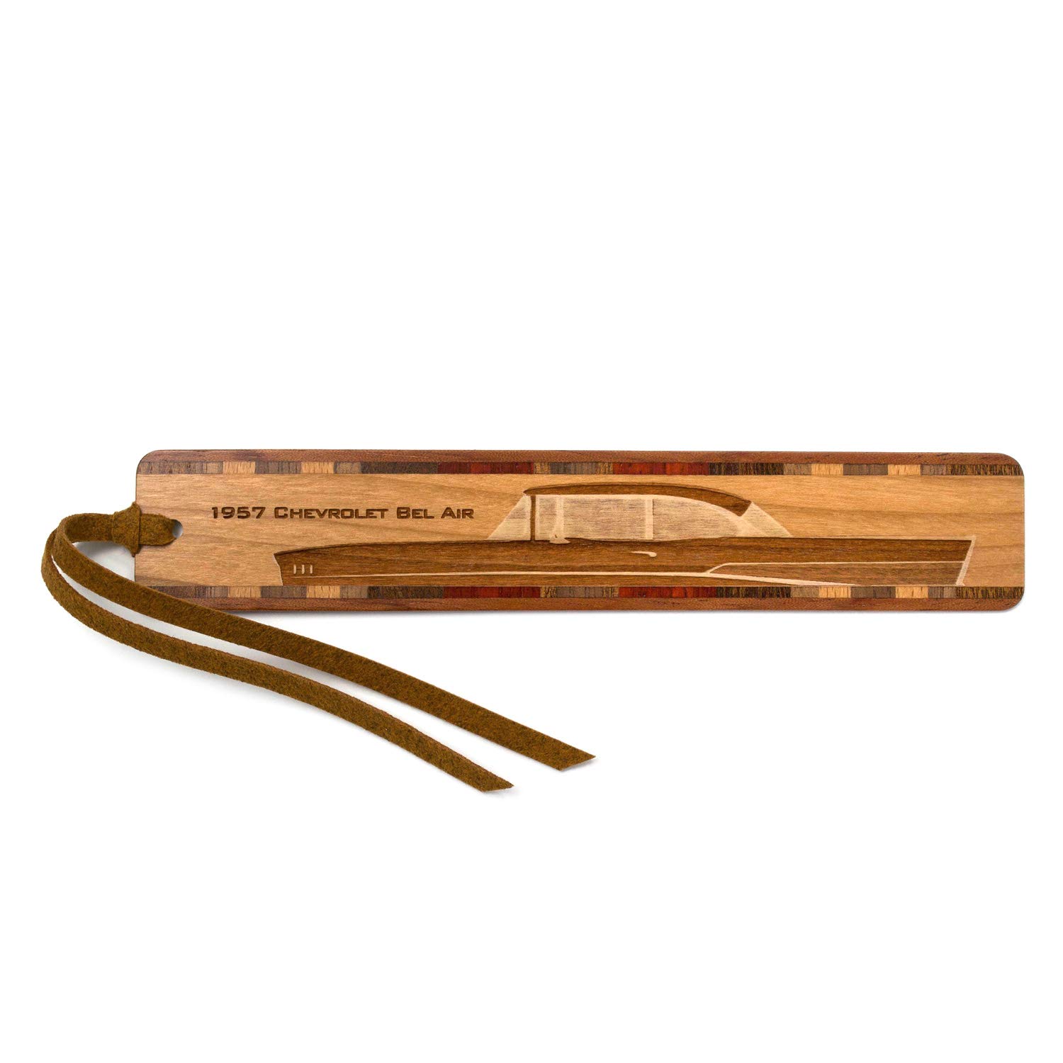 Handmade Wooden Bookmark - Personalized 1957 Chevy Bel Air Classic Car Design - Unique Gift for Book Lovers & Car Enthusiasts - Made in USA - Perfect for Reading, Collecting & Gifting