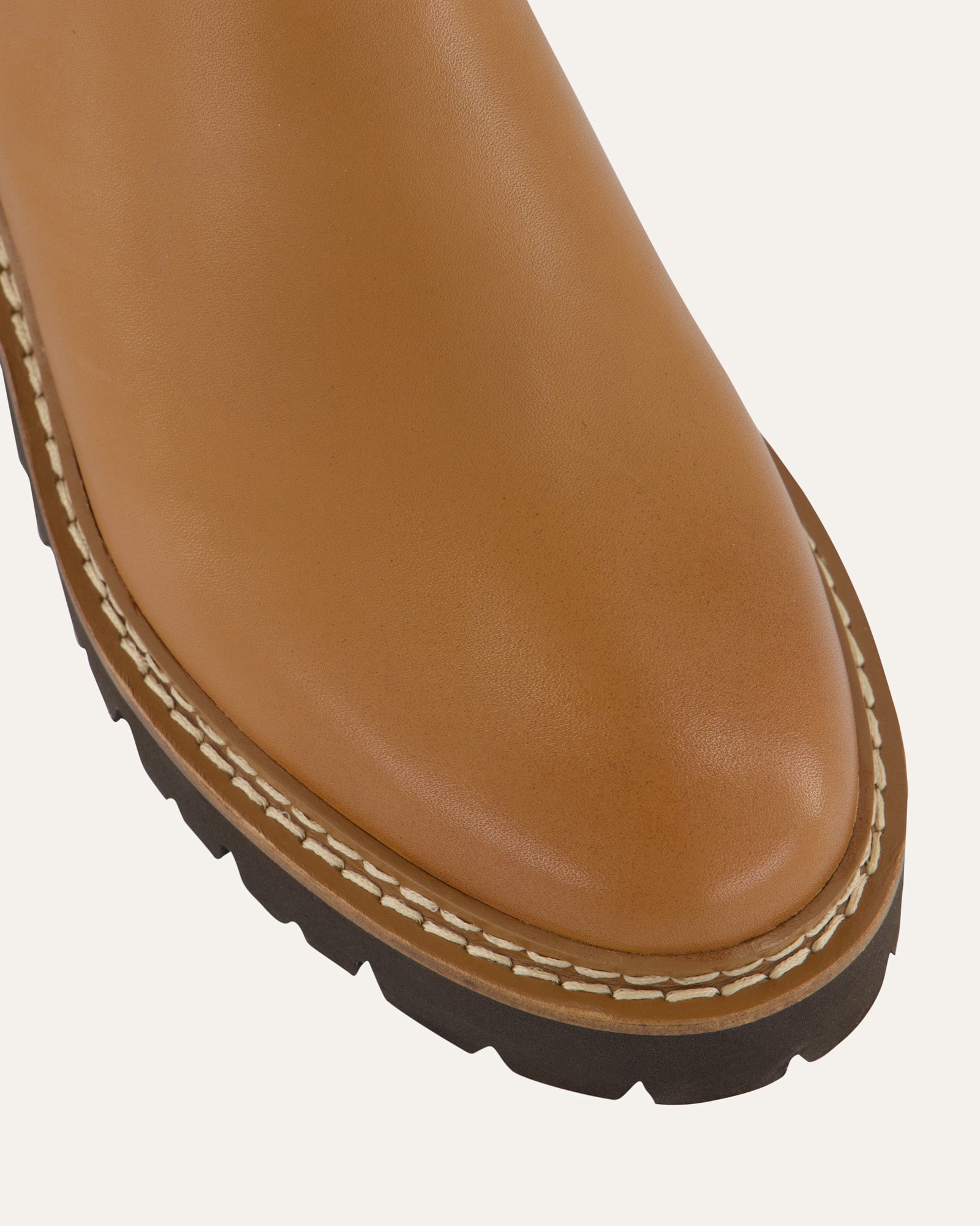 KIKO Women's Flat Ankle Boots - Genuine Leather True Tan Color - Comfortable Casual Shoes for Work, Travel & Everyday Wear
