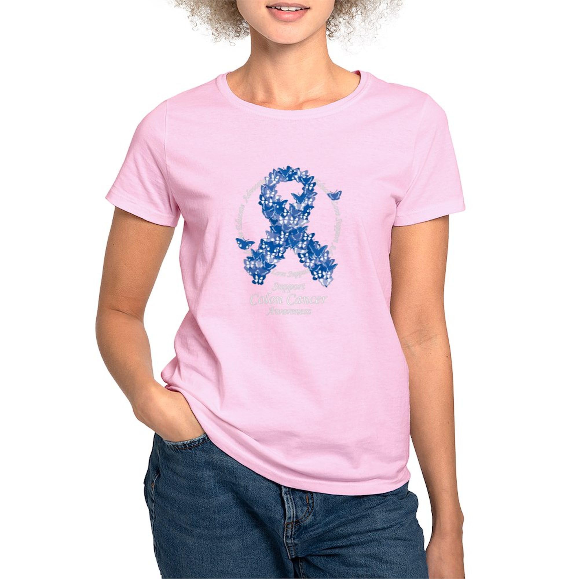 BC Butterfly Ribbon Women's Cotton Crew Neck T-Shirt | Soft & Comfortable Casual Tee for Everyday Wear, Outings & Gifts