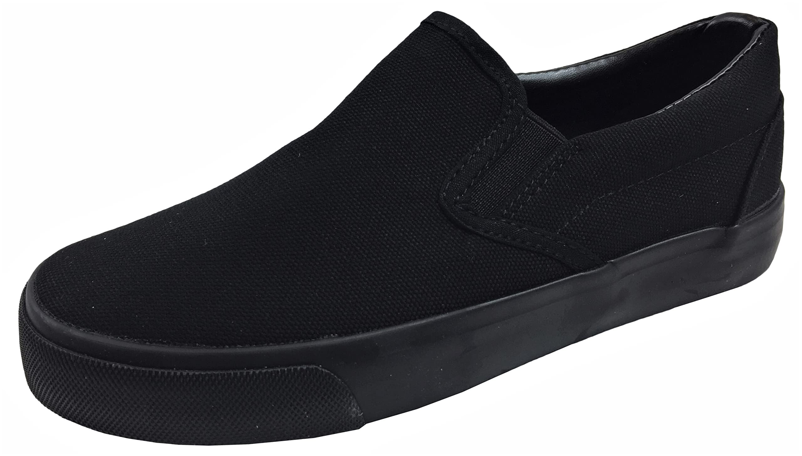 Kids' Classic Slip-On Canvas Sneakers - Comfortable Skater Shoes for Boys & Girls | Perfect for School, Skateboarding & Casual Wear
