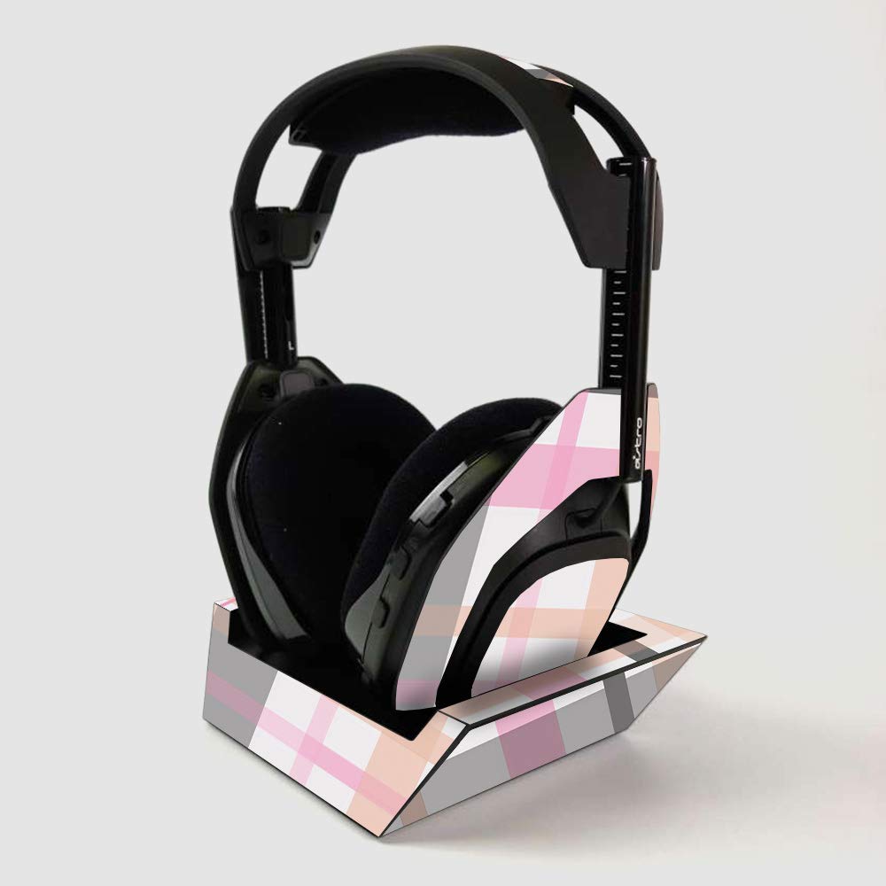 ASTRO Gaming A50 Wireless Headphone Skin & Base Station Cover - Plaid Design | Protective Vinyl Decal Wrap | Easy to Apply & Remove | Made in USA | Perfect for Gaming, Streaming & Travel Protection