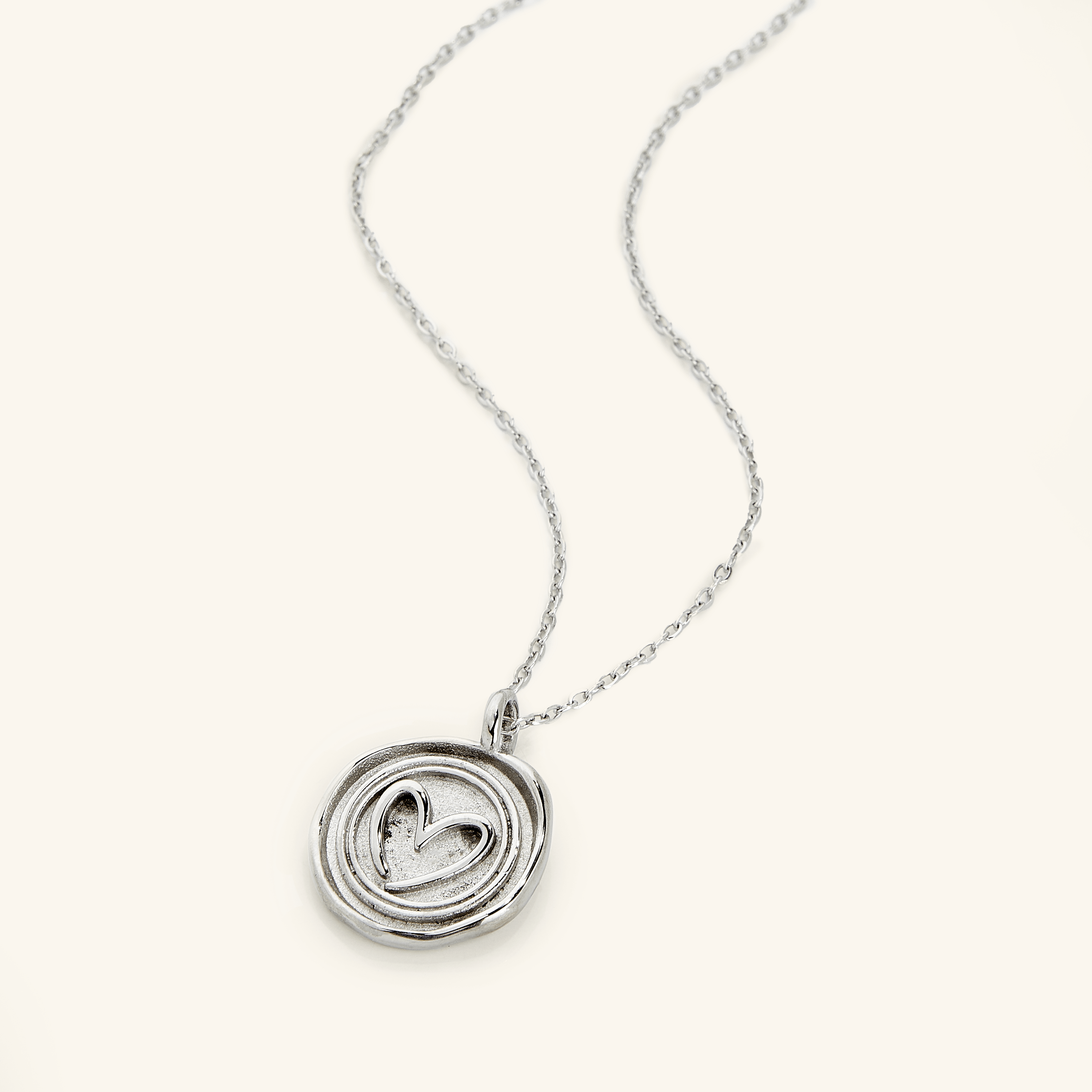 Heart Stamp Necklace for Women - Personalized Love Jewelry Gift for Her, Valentine's Day, Anniversary & Birthday - Perfect for Romantic Occasions & Everyday Wear