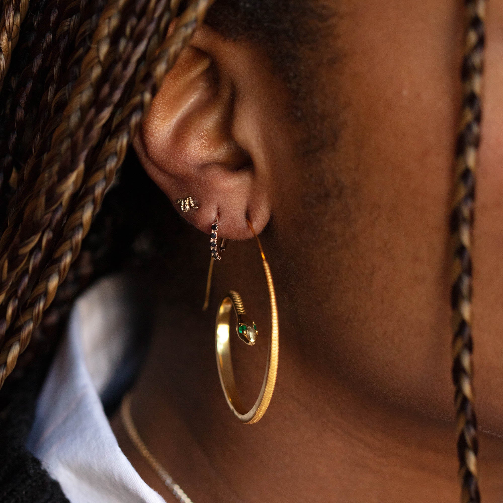 Solid Gold Black Diamond Huggie Hoops - 14K Real Gold Small Hoop Earrings for Women, Minimalist Everyday Jewelry Gift | Perfect for Work, Date Night & Special Occasions