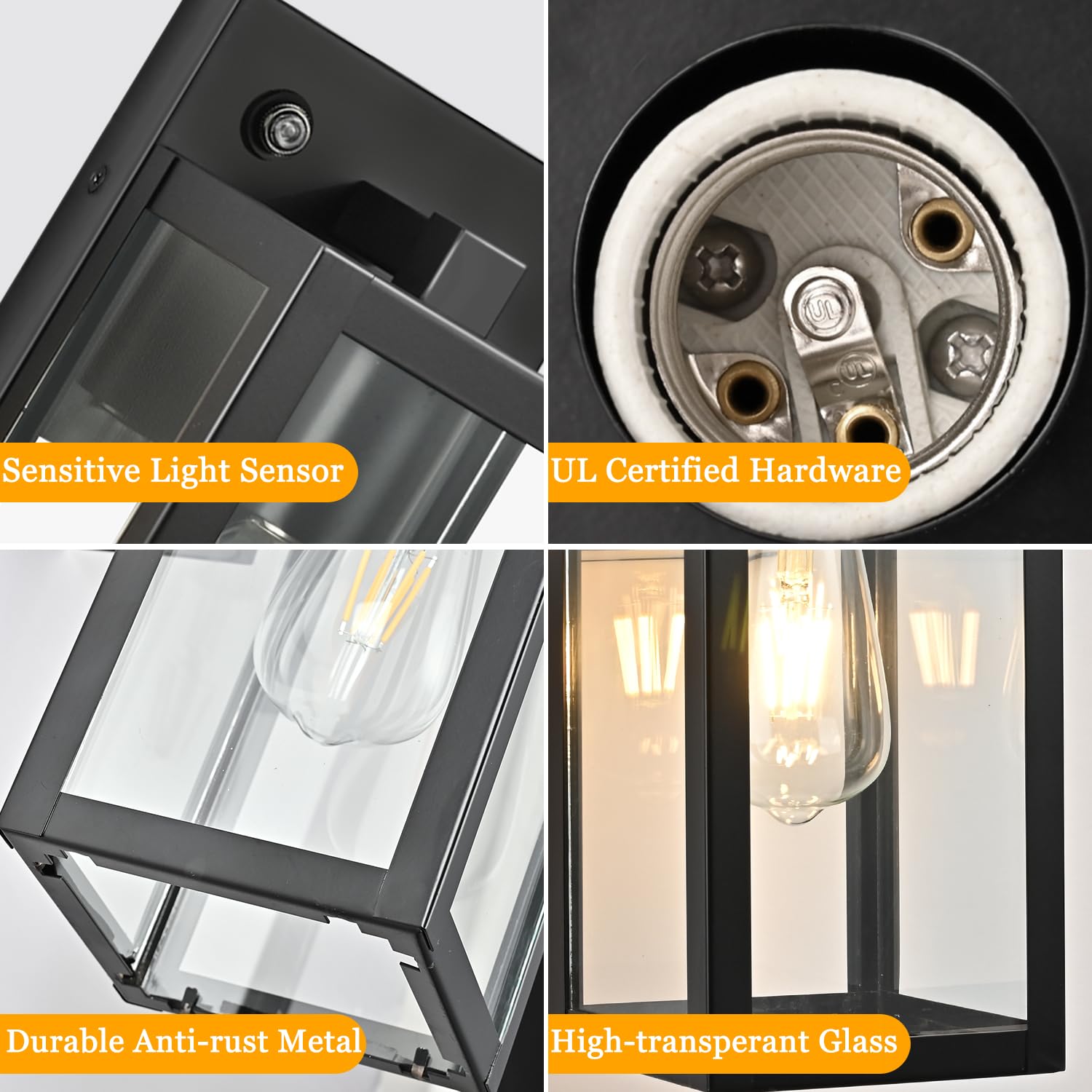 **Dusk to Dawn Outdoor Lights - Energy Efficient LED Motion Sensor Security Lights for House, Front Porch, Backyard, and Garage (Weatherproof & Easy Installation) - Perfect for Home Safety and Nighttime Illumination**