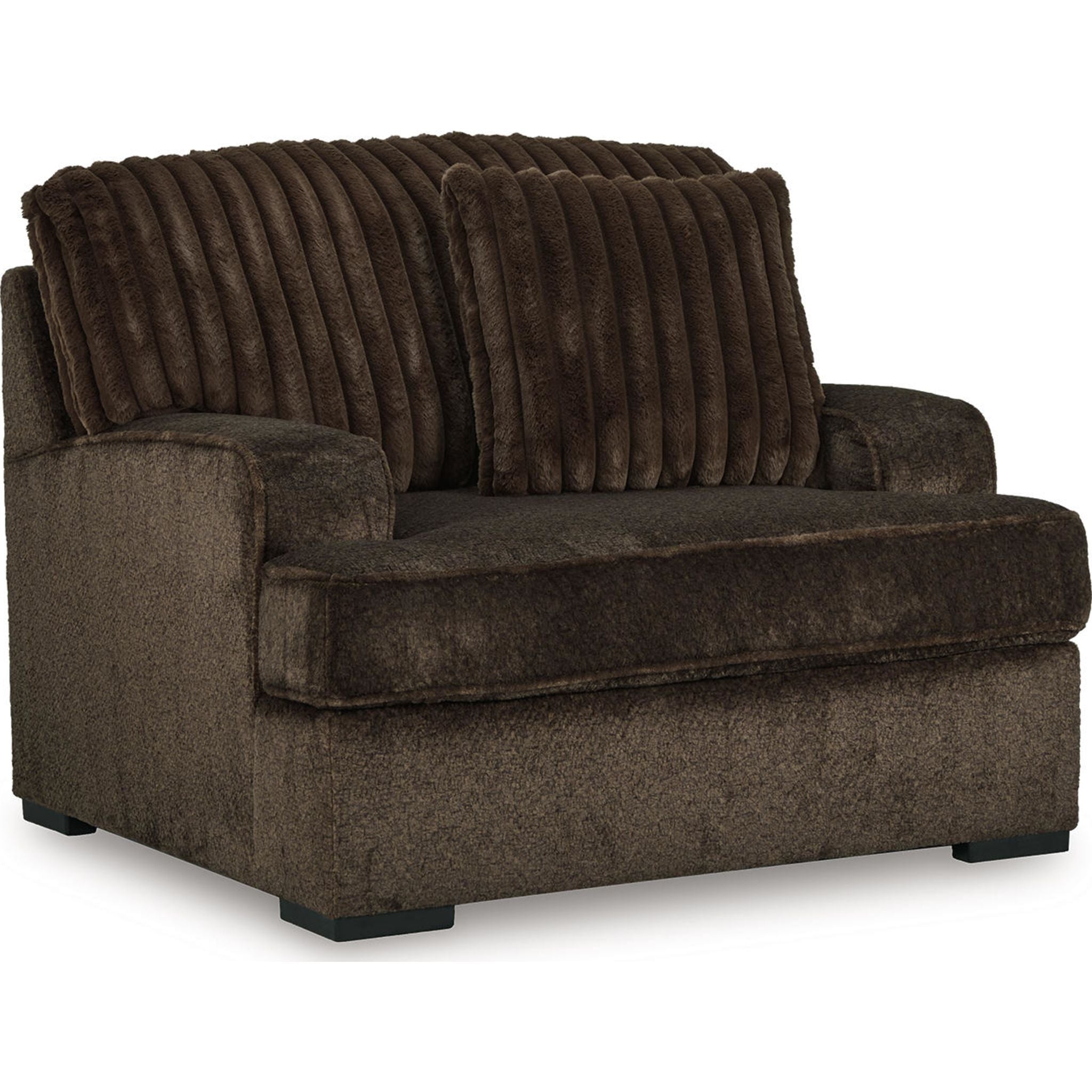 Aylesworth Oversized Chair in Chocolate Brown - Large Comfortable Lounge Chair for Living Room, Bedroom, or Office - Perfect for Relaxing, Reading, and Lounging