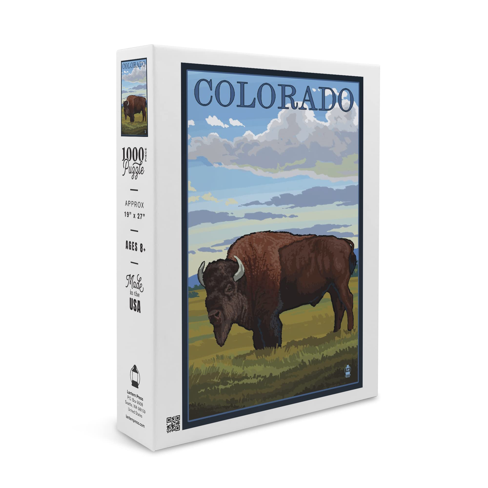 Colorado Buffalo Solo 1000 Piece Jigsaw Puzzle for Adults & Family - 19x27 Inches, Challenging & Fun, Made in USA - Perfect for Game Nights, Relaxation & Home Decor