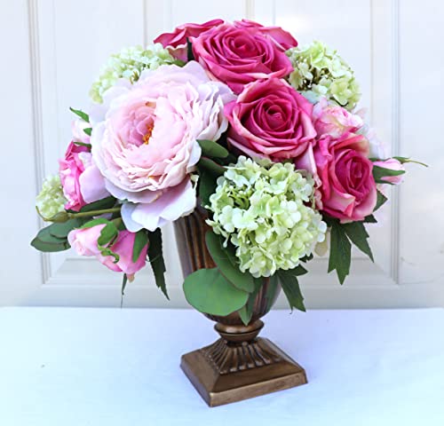 Elegant Mother's Day Floral Centerpiece for Dining Table - Spring Flower Arrangement Home Decor - Perfect for Holiday Gatherings & Special Occasions