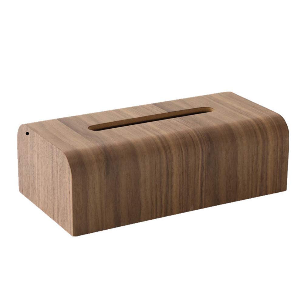 DOITOOL Wooden Tissue Box Cover - Decorative Napkin Holder for Desktop, Simple & Elegant Brown Tissue Box Organizer - Perfect for Home, Office, and Bathroom Decor