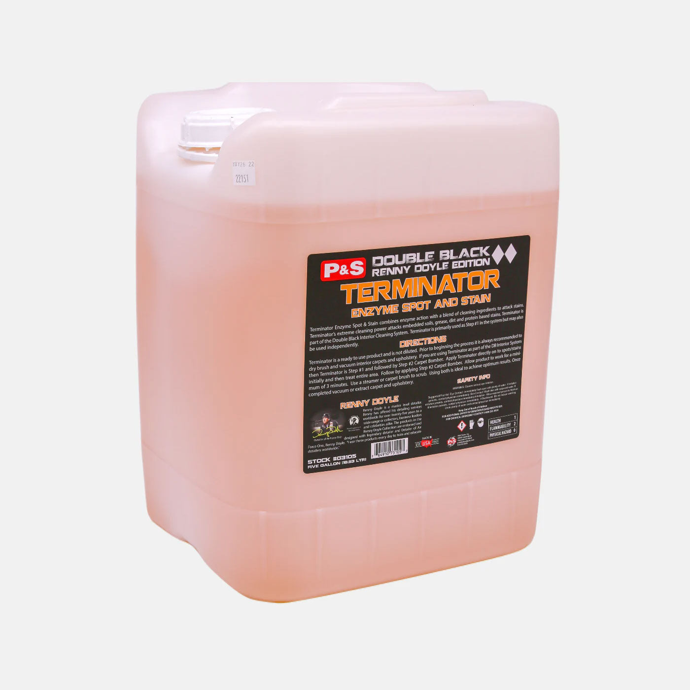 P&S Double Black Collection Terminator Enzyme Spot & Stain Remover - Powerful Carpet & Upholstery Cleaner for Tough Stains | Perfect for Home, Auto & Pet Stain Removal